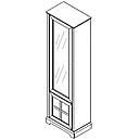 Вітрина розпашна у вітальню з ДСП REG1D1W Лана Горіх верона/Ясен сніжний Gerbor, фото 3