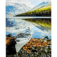 Картина за номерами Strateg ПРЕМІУМ Парк льодовика Монтани з лаком розміром 40х50 см VA-3388 PL-00035799