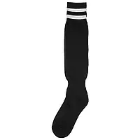 Гетры футбольные взрослые 39-45, терилен, махровый носок,черный