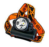 Акумуляторний ліхтар налобний Bl-2001, дві сторони світіння 4Smd+Xpe, фото 5