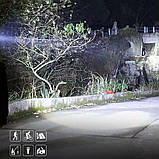 Акумуляторний ліхтар налобний Bl-2001, дві сторони світіння 4Smd+Xpe, фото 7