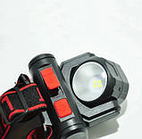 Акумуляторний ліхтар налобний Bl-2001, дві сторони світіння 4Smd+Xpe, фото 8