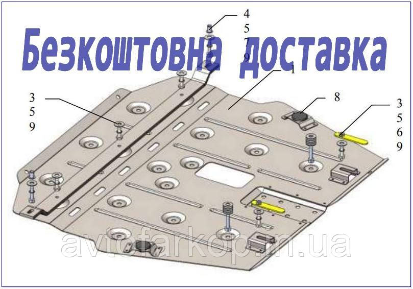 Захист двигуна Mini Cooper Clubman (R55)(2007-2014)(Захист двигуна Міні Клубман) Кольчуга, фото 1