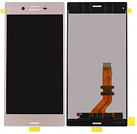 Дисплей модуль тачскрин Sony F8331 Xperia XZ/F8332 розовый Deep Pink оригинал переклеенное стекло
