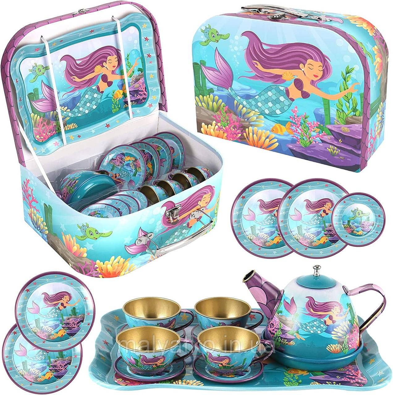 Ігровий набір металевого посуду у валізі "Boutique tea set" арт. 966 B-13