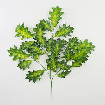 Штучна гілка листя дуба світло-зелена (S433-01) |В-77 см | Польща | виробництво Польща | 12 шт. в упаковці