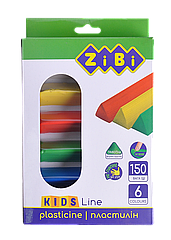 Пластилін 6кольорів ZB.6225 150 г KIDS Line (1/12/144)