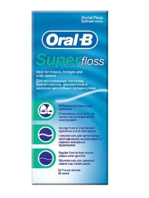 Зубна нитка Oral-B Super Floss, 50 Stück, Зубна нитка для чищення зубів