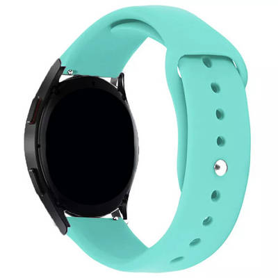 Ремінець силікон (кнопка) для годинників 20 мм бірюзовий