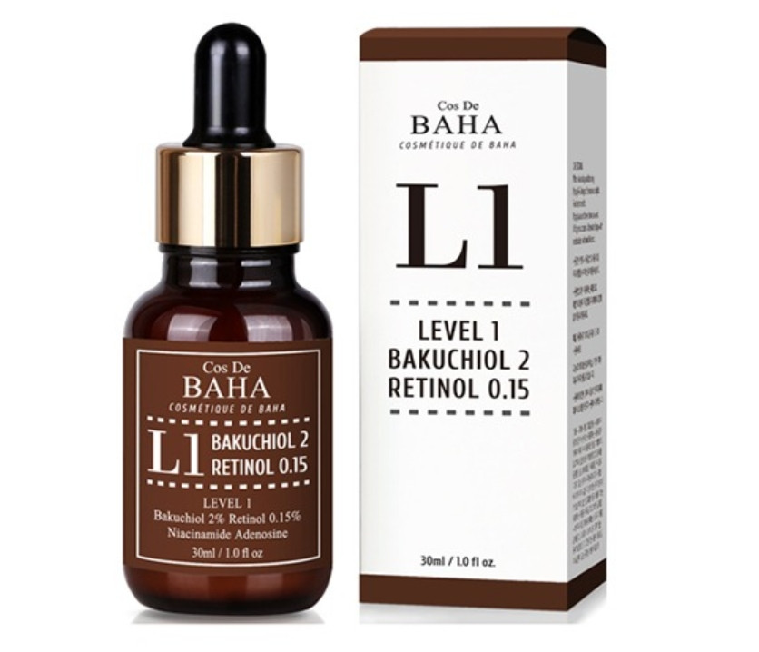 Cos De Baha L1 Bakuchiol & Retinol Serum 30ml - Омолоджуюча сироватка з бакучіолом і ретинолом