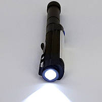 Світлодіодний LED ліхтарик ручний на батарейках 3хAA 6w + COB, IP44 з магнітним утримувачем Sneha (997834), фото 3