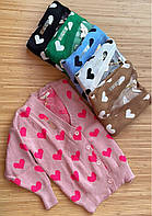 Кофта в'язання на ґудзиках юніор СЕРДЕНКИ для дівчинки розмір 11-16 років, колір уточнюйте під час замовлення
