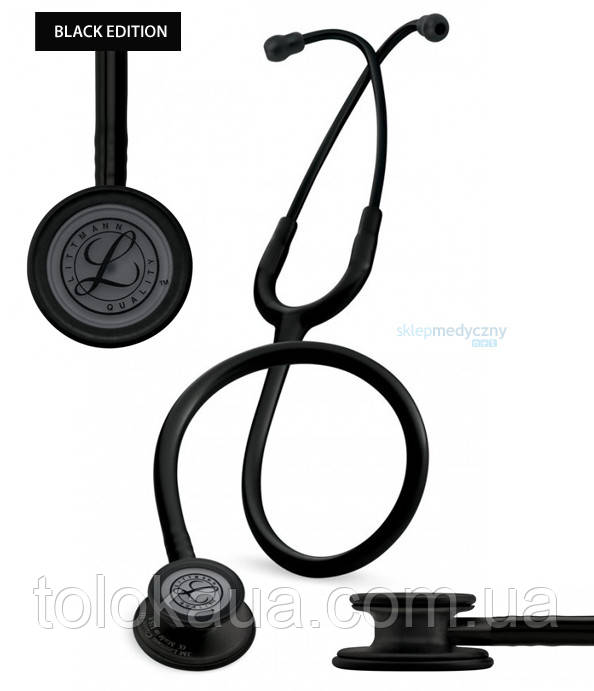 Стетоскоп 3M Littmann Classic III BLACK EDITION + чохол - фото 4 - id-p1704110828