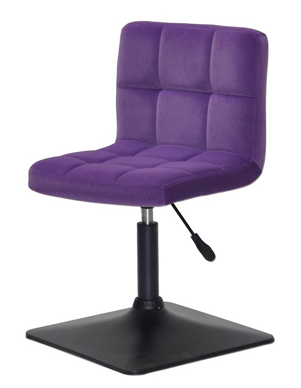 Стілець Arno 4-BK-Base велюр пурпуровий 1013 на чорній квадратній нозі-опорі з регулюванням висоти, фото 1