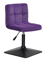 Стілець Arno 4-BK-Base велюр пурпуровий 1013 на чорній квадратній нозі-опорі з регулюванням висоти, фото 2
