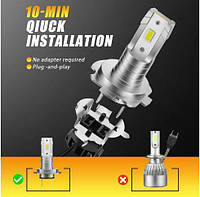 MINI LED лампа H7, ВУЗЬКИЙ ДІОД, ПРАВИЛЬНИЙ ПУЧОК СВІТЛА, (на ближнє або дальнє світлоло ) 1шт