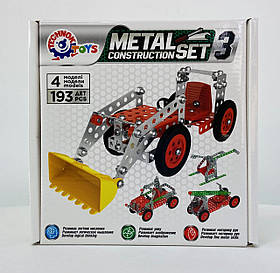 Конструктор Металевий 4 моделі 193 дет. У коробці 6412+ Технокомп Україна