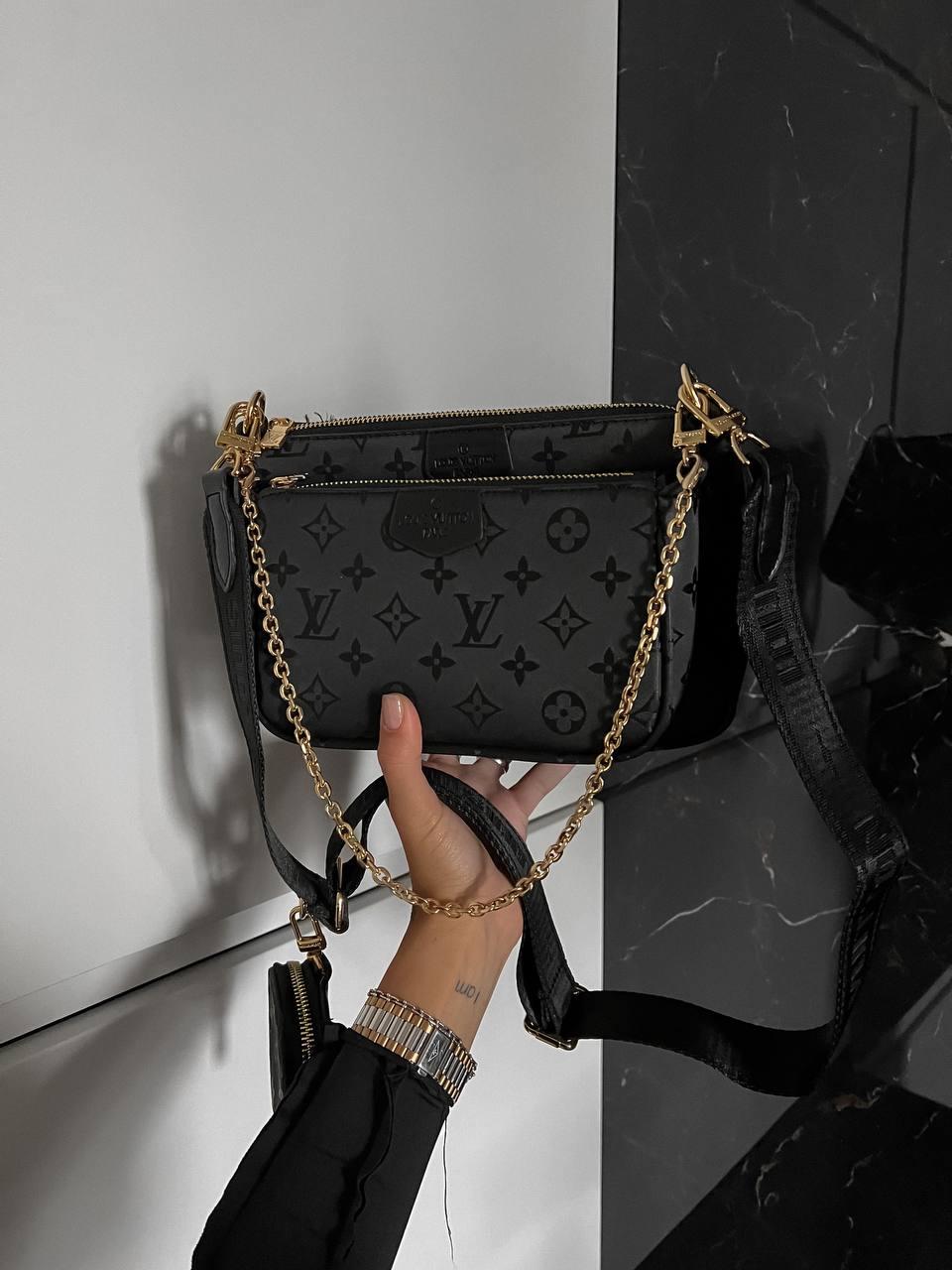 Жіноча сумка Луї Віттон чорна Louis Vuitton Black Pochette