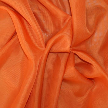 Тюль помаранчева Вуаль, однотонна + високоякісний пошиття
