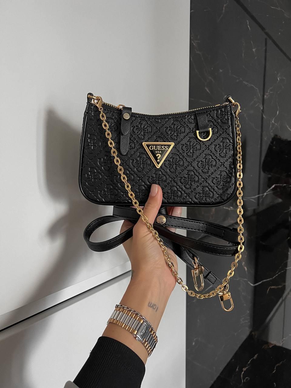 Жіноча сумка Гесс чорна Guess Black