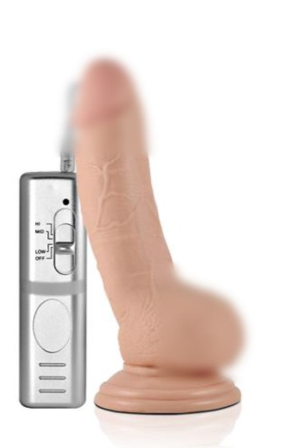 Вібратор 7" Real Extreme Dildo Vibrating Flesh, 17,8 х3, 5 см.