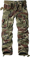 Армейские камуфляжные штаны-карго на флисовой подкладке