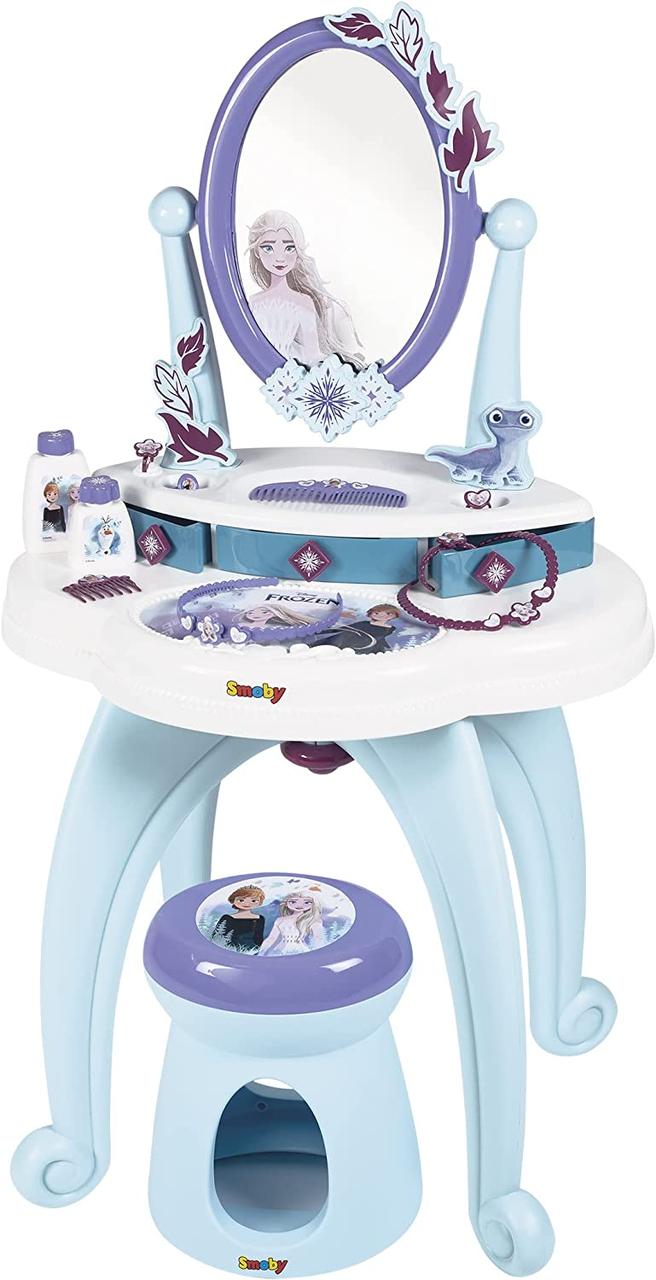 Столик з дзеркалом Фроузен. Перукарня 2 в 1 зі стільчиком Smoby 320244