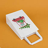 Подарунковий пакет на Новий рік "Ведмедик"150*90*240 Упаковка для новорічних різдвяних подарунків з ручками, фото 8