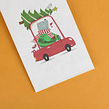 Подарунковий пакет на Новий рік "Ведмедик"150*90*240 Упаковка для новорічних різдвяних подарунків з ручками, фото 10