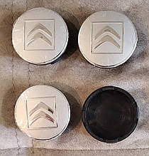 Ковпачки, заглушки на диски Citroen Ситроен 58 мм / 55 мм срібло
