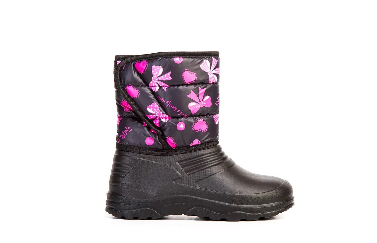Дитячі чорні чоботи пінка гумові дівчачі розмір 28/29 30, фото 1