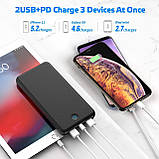 Power Bank kilponen 26800 мА·год повербанк павербанк зі швидким заряджанням 18 Вт., фото 4