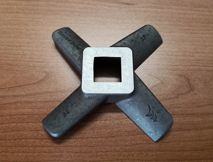 Ніж односторонній CF12CARBON мод.12 (система Enterprise) для м'ясорубки Sirman, Fimar, Fama, Apach, Everest, фото 2