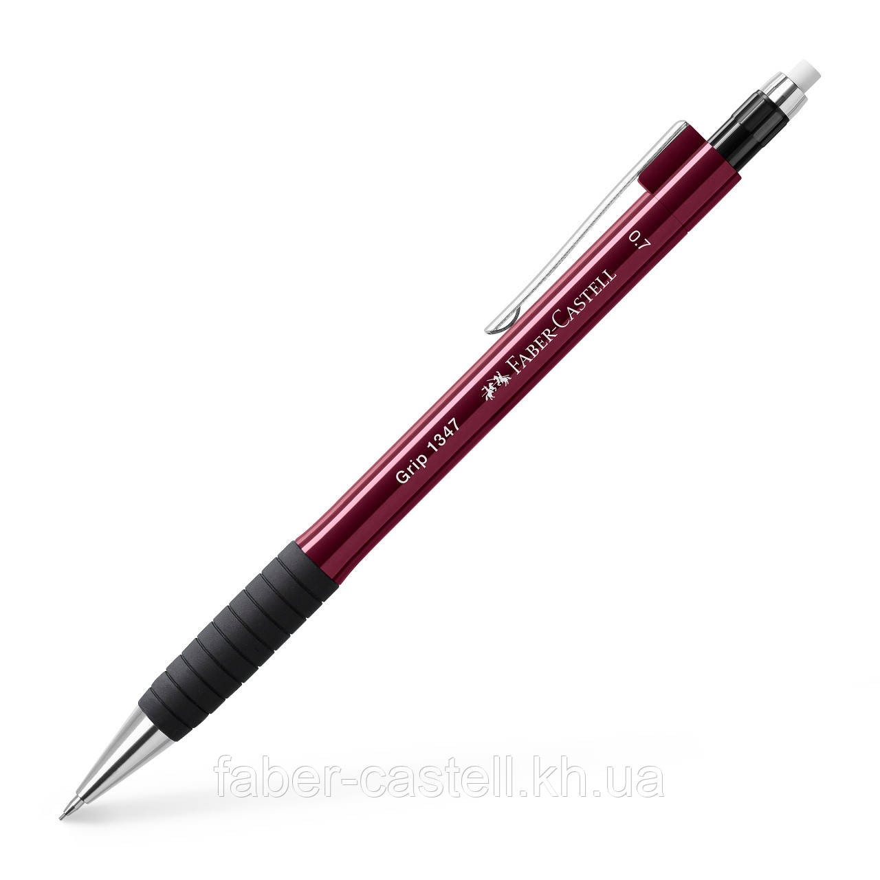 Олівець механічний Faber-Castell GRIP 1347, колір корпус вінний червоний (0,7 мм), 134721