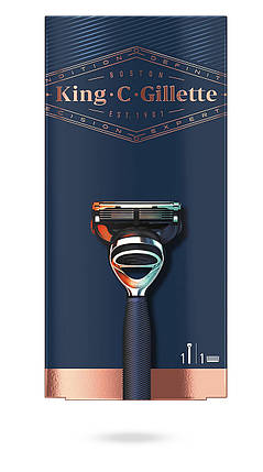 Станок для гоління чоловічий King C. Gillette з 1 змінним картриджем, фото 2