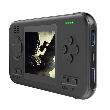 Портативна ігрова консоль (приставка) - Power Bank G-416 8000 мАг на 416 ігор Чорний, фото 1
