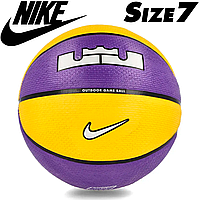 Мяч баскетбольный Nike Playground 2.0 8p Lebron James Deflated Court Purple/Amarillo/Black/White, размер №7