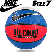 Мяч баскетбольный Nike Everyday All Court 8p Deflated Game Royal/Black/Metallic Silver/Black, размер №7