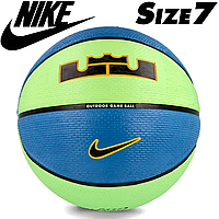 Мяч баскетбольный Nike Playground 2.0 8p L James Deflated Lime Glow/Bk/University Gold/Black, размер №7