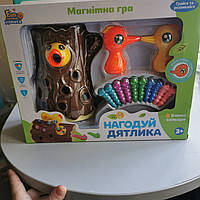 Развивающая магнитная игра сортер "Накорми дятла птичку" Limo Toy