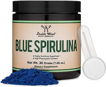 Double Wood Blue Spirulina/Сухальна спіруліна підтримання здоров'я нирок і мозку 30 г.