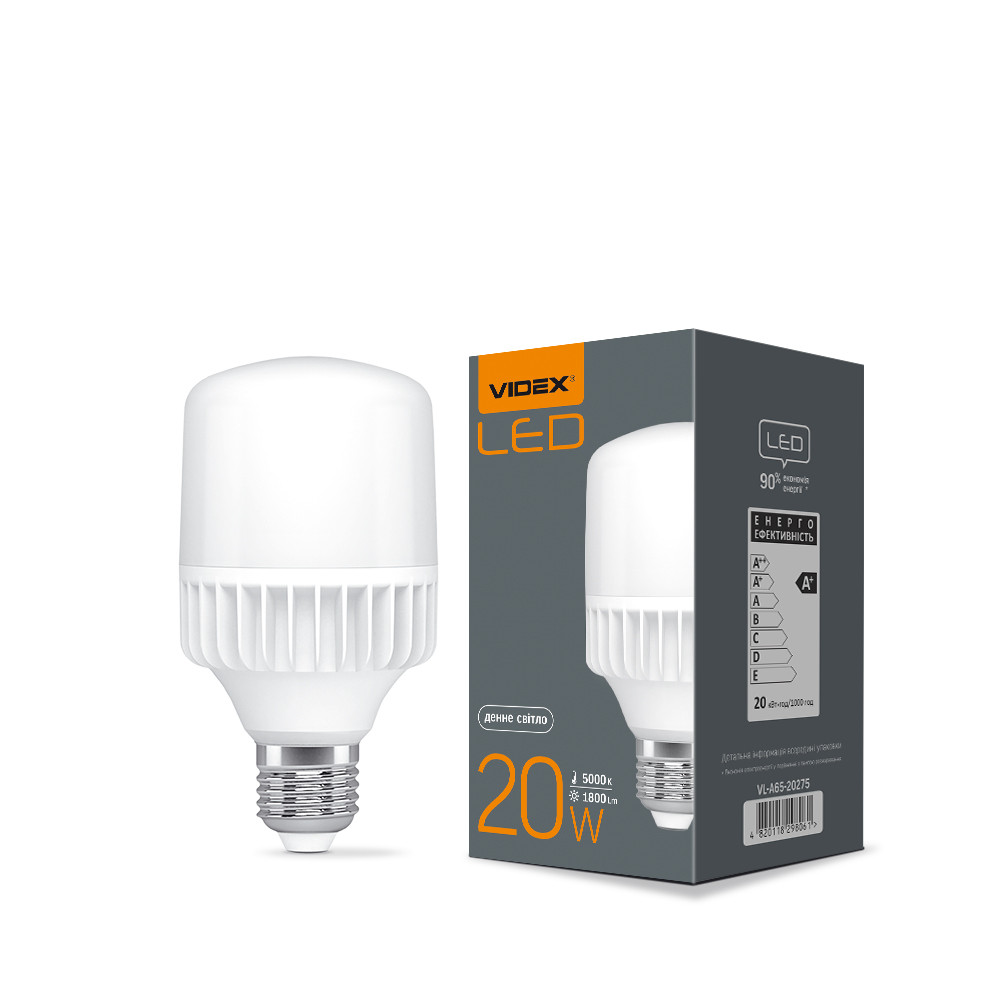 LED лампа VIDEX A65 20W E27 5000K, фото 1