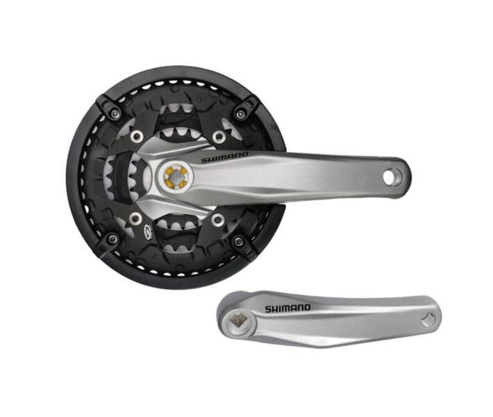 Шатуни Shimano FC-M431 Alivio 170 mm 9-зірок  48x36x26 з захистом чорний