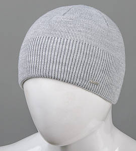 Шапка чоловіча на флісі (181015), Світло-сірий меланж