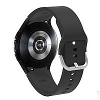 Силиконовый ремешок на Galaxy Watch 4 / Ремешок на Galaxy Watch 5. Черный цвет.