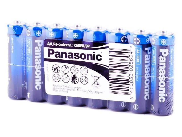 Батарейки Panasonic zinc carbon R-06/плівка 8шт (6)(30), фото 1