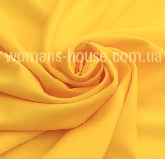 Тканина трикотаж Дайвінг Жовтий однотонний, фото 1