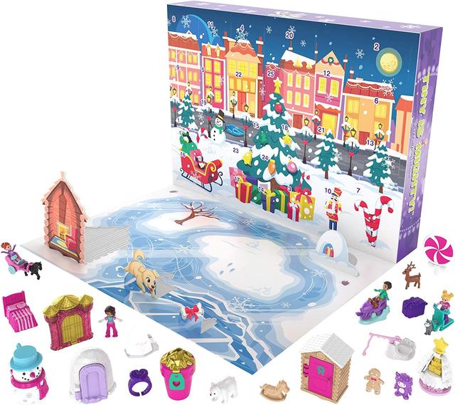 Адвент календар Polly Pocket Поллі покет Advent Calendar з 25 сюрпризами Mattel GKL46