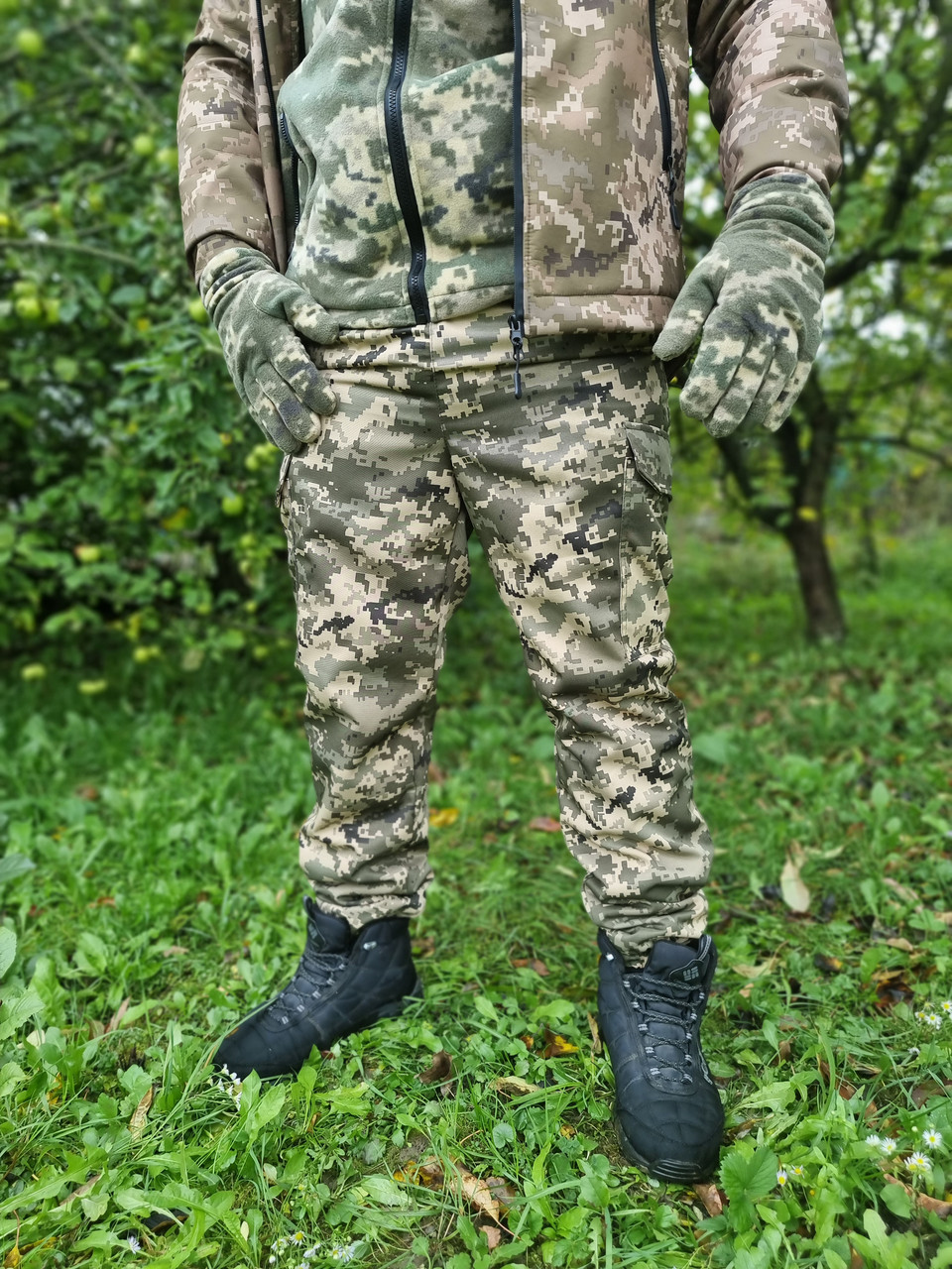 Штани на флісі піксель