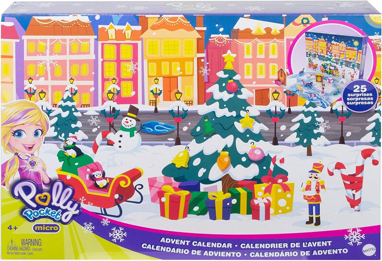 Адвент календар Polly Pocket Поллі покет Advent Calendar з 25 сюрпризами Mattel GKL46, фото 1